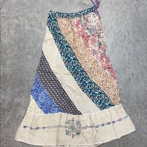 Blue Sky print skirt